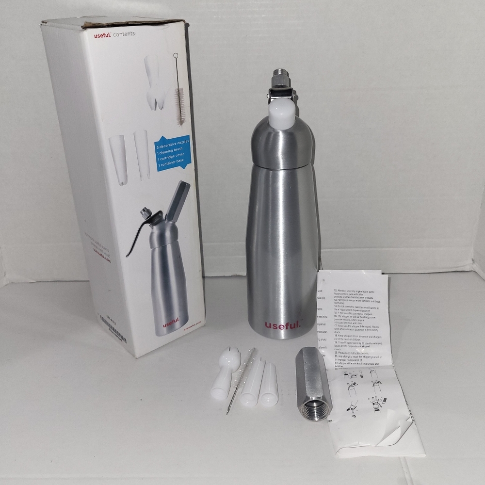 Whipped Cream Dispenser Durable Aluminum Foam Whipper 1 Pint 500ml Cream Maker